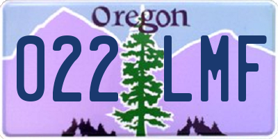 OR license plate 022LMF
