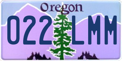 OR license plate 022LMM