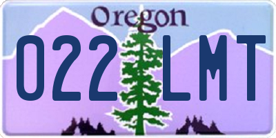 OR license plate 022LMT
