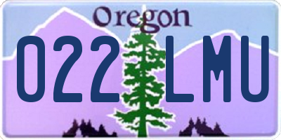 OR license plate 022LMU