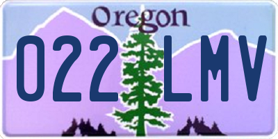 OR license plate 022LMV