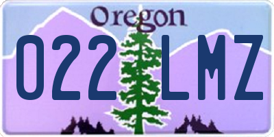 OR license plate 022LMZ