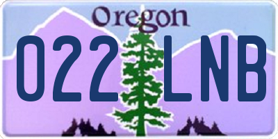 OR license plate 022LNB