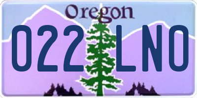OR license plate 022LNO