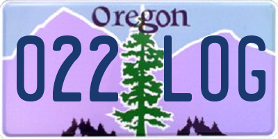 OR license plate 022LOG