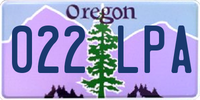 OR license plate 022LPA