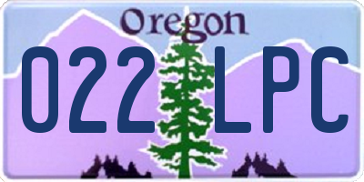 OR license plate 022LPC