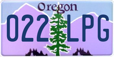 OR license plate 022LPG