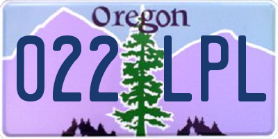 OR license plate 022LPL