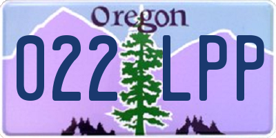 OR license plate 022LPP