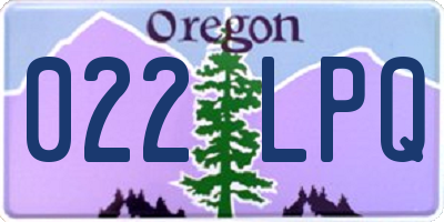 OR license plate 022LPQ