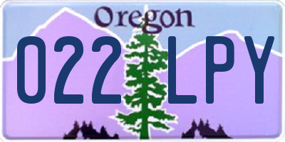 OR license plate 022LPY