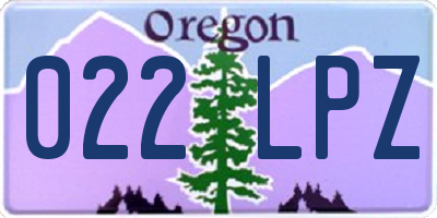 OR license plate 022LPZ