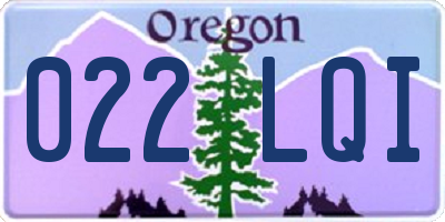 OR license plate 022LQI