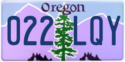OR license plate 022LQY