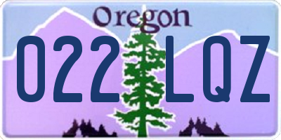 OR license plate 022LQZ