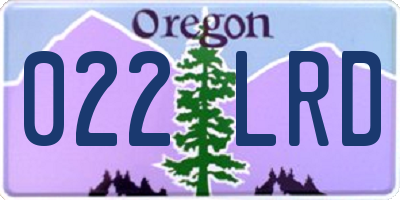 OR license plate 022LRD