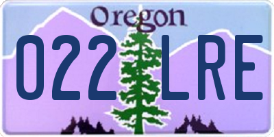 OR license plate 022LRE