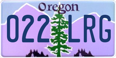 OR license plate 022LRG