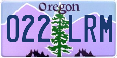 OR license plate 022LRM