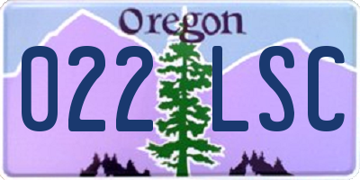 OR license plate 022LSC