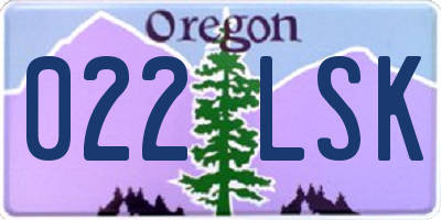 OR license plate 022LSK