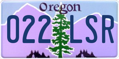 OR license plate 022LSR