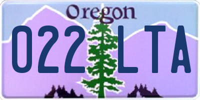 OR license plate 022LTA
