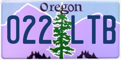 OR license plate 022LTB