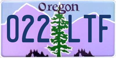 OR license plate 022LTF