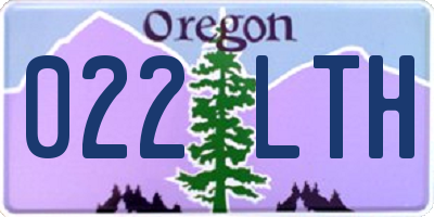 OR license plate 022LTH