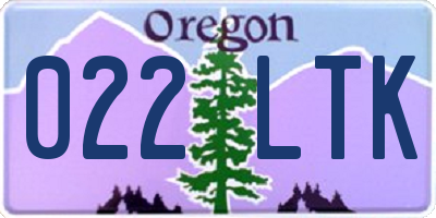 OR license plate 022LTK