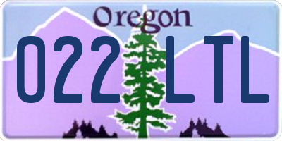 OR license plate 022LTL