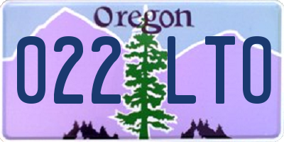 OR license plate 022LTO