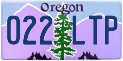 OR license plate 022LTP