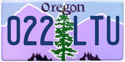 OR license plate 022LTU