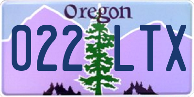 OR license plate 022LTX