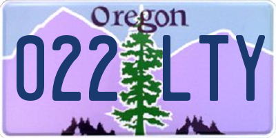 OR license plate 022LTY