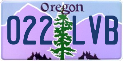 OR license plate 022LVB