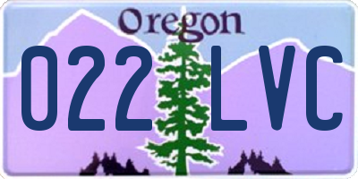 OR license plate 022LVC