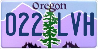 OR license plate 022LVH