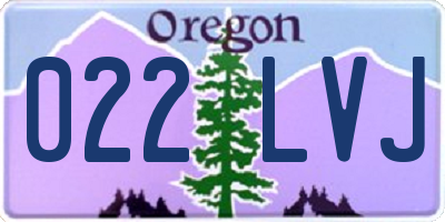 OR license plate 022LVJ