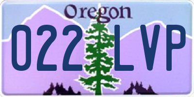 OR license plate 022LVP