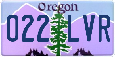 OR license plate 022LVR