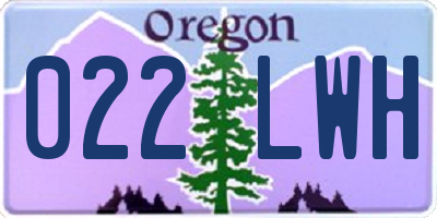 OR license plate 022LWH