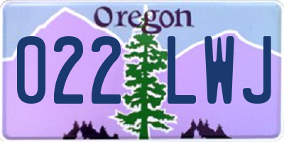 OR license plate 022LWJ