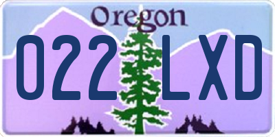 OR license plate 022LXD