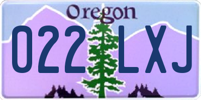 OR license plate 022LXJ