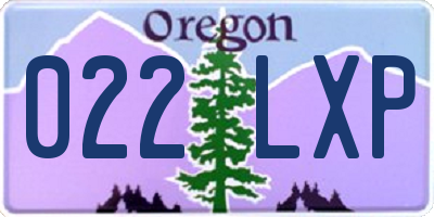 OR license plate 022LXP