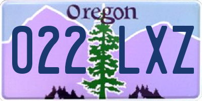 OR license plate 022LXZ